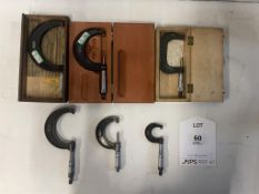 6 x Various Micrometers - As Pictured