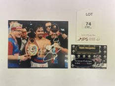 Manny Pacquiao Signed Picture w/ COA