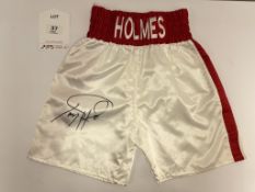 Larry Holmes Signed Boxing Trunks