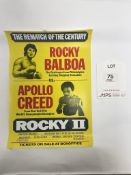 Rocky Balboa vs Apollo Creed 'The Rematch of The Century' Rocky II Fight Poster