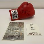 Tommy Hearns Signed Everlast Boxing Glove w/ COA