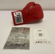 Tommy Hearns Signed Everlast Boxing Glove w/ COA