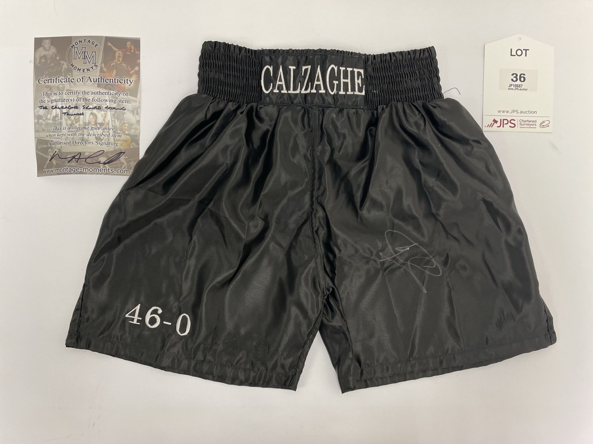 Joe Calzaghe Signed Boxing Trunks w/ COA