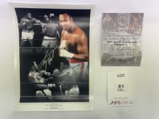 Larry Holmes Signed Montage Picture w/ COA | 12x16"