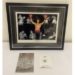 Michael Watson Signed Picture Montage in Display Frame w/ COA