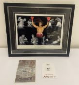 Michael Watson Signed Picture Montage in Display Frame w/ COA