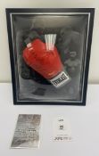 Mike Tyson & Evander Holyfield Dual Signed Everlast Boxing Glove in Display Dome Frame w/ COA
