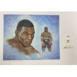 Mike Tyson Canvas Painting Panel | 20x16"