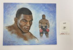 Mike Tyson Canvas Painting Panel | 20x16"