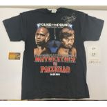 Manny Pacquiao Signed Mayweather v Pacquiao Promotional T-Shirt w/ COA