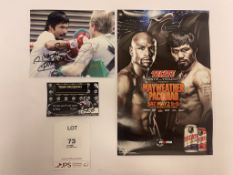 Manny Pacquiao & Freddie Roach Dual Signed Picture w/ Fight Poster & COA