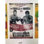 Smokin Joe Frazier vs Muhammad Ali 'The Thrilla in Manila' World Heavyweight Fight Poster