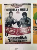 Smokin Joe Frazier vs Muhammad Ali 'The Thrilla in Manila' World Heavyweight Fight Poster