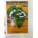George Foreman vs Muhammad Ali 'The Rumble in the Jungle' World Heavyweight Fight Poster