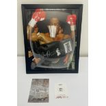 Nigel Benn Signed Lonsdale Boxing Glove in Display Dome Frame w/ COA