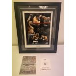 James Toney Signed Picture Montage in Display Frame w/ COA