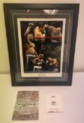 James Toney Signed Picture Montage in Display Frame w/ COA