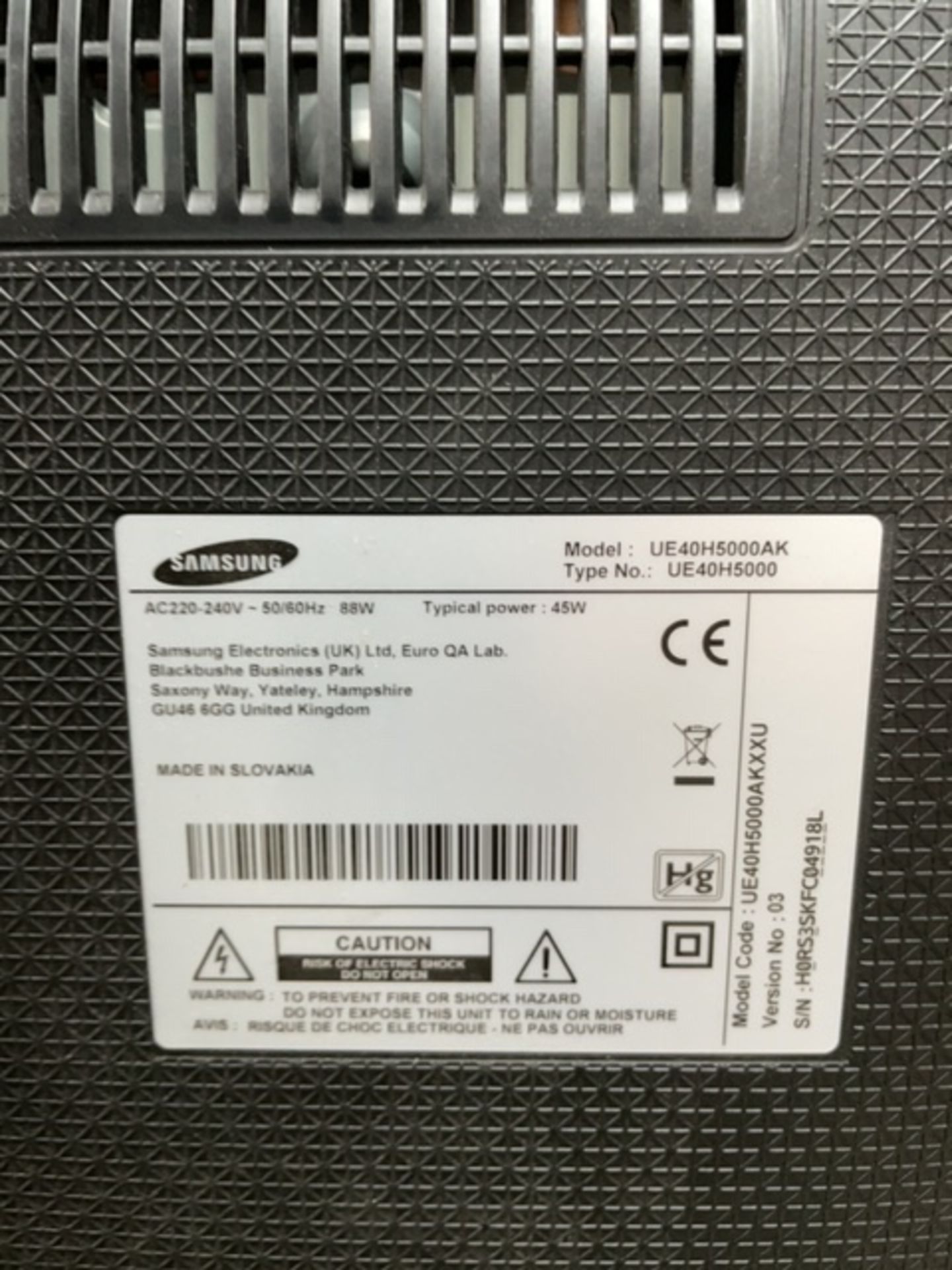 Samsung 40" TV | UE40H5000AK - Image 5 of 5