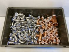 Quantity Of Various Stainless Steel & Copper Pipe Fittings As Seen In Photos
