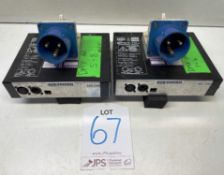 2 x NJD DPX4/10 4 Channel DMX Lighting Dimmer Packs