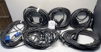 6 x Approx. 15-20m 16 Amp Power Cables