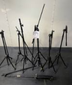 8 x Various Mic Stands - As Pictured