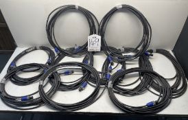 10 x Approx. 10m Speaker Cables w/ Neutrik Speakon NL2FX Connectors