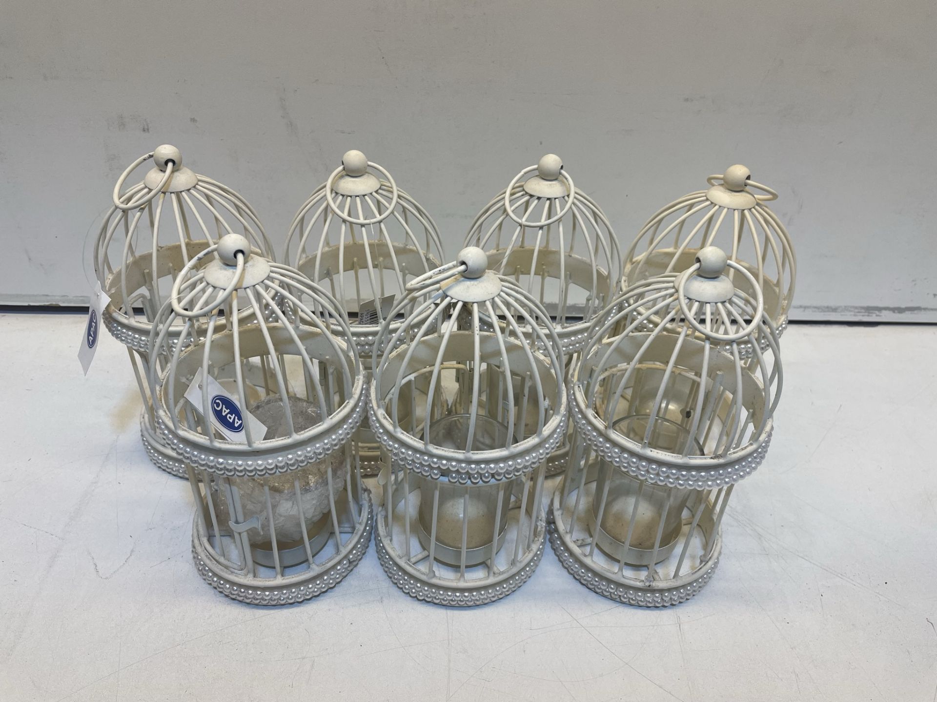 7 x Metal Birdcage Candle Holders - Image 2 of 3