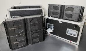 3 x Ohm Cora-A 2kW Compact Dual 8" Line Array System w/ Flight Case *