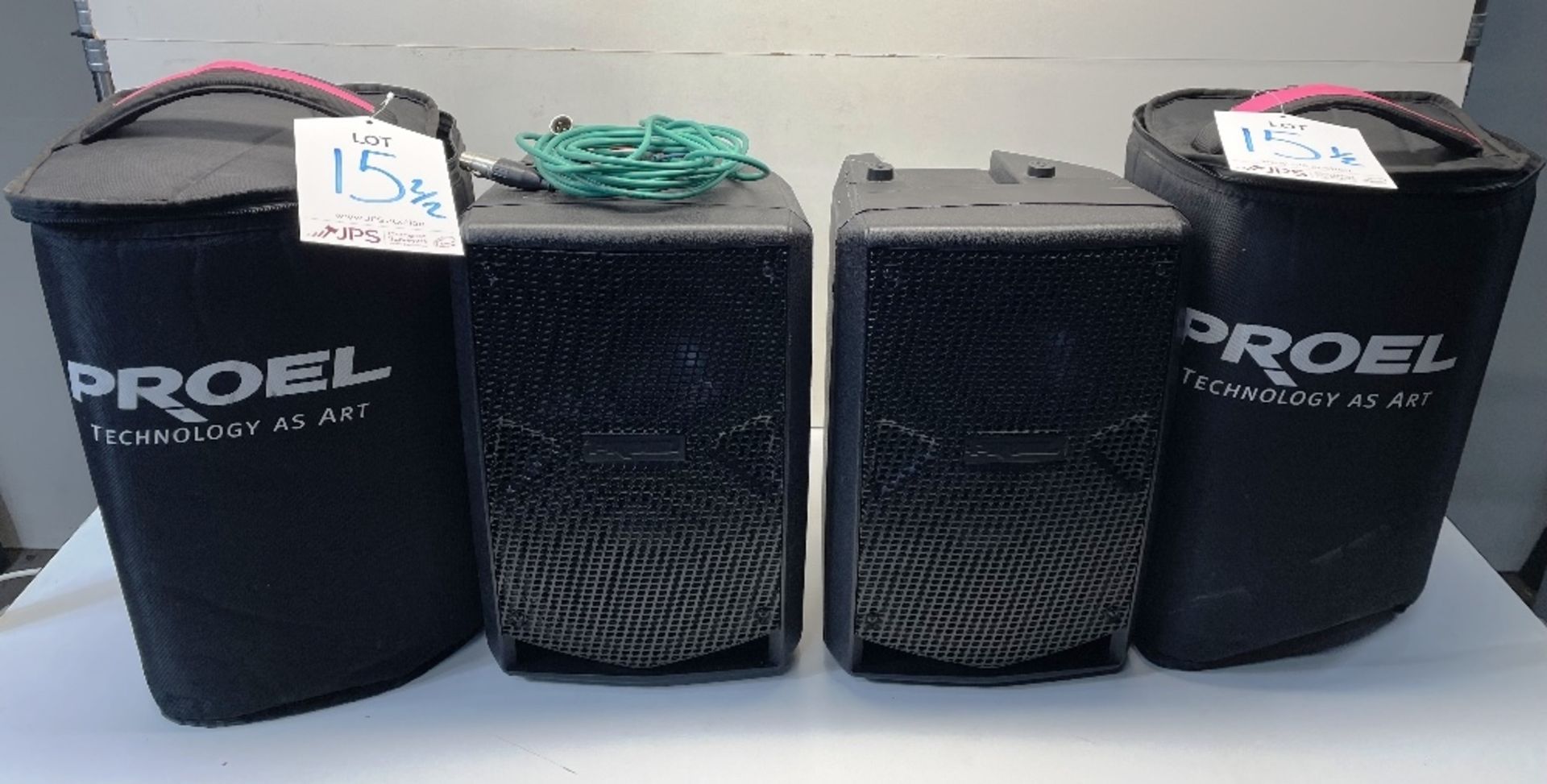 2 x Proel Flash 8A Speakers w/ Protective Carry Cases - Image 2 of 8