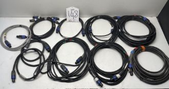 10 x Various Speaker Cables w/ Neutrik Speakon NL4FC Connectors