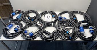 10 x Approx. 10m 16 Amp Power Cables