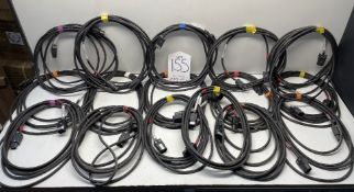 16 x Approx 5m IEC to IEC Cables - As Pictured