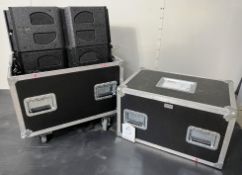 3 x Ohm Cora-A 2kW Compact Dual 8" Line Array System w/ Flight Case *