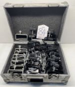 30 x Various Hook Clamps & Safety Wires w/ Carry Case - As Pictured