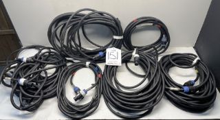 6 x Various Speaker Cables w/ Neutrik Speakon NL8FC Connectors