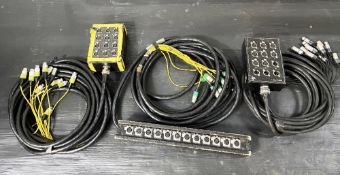 3 x Various 12 Way XLR Multicore Stage Boxes