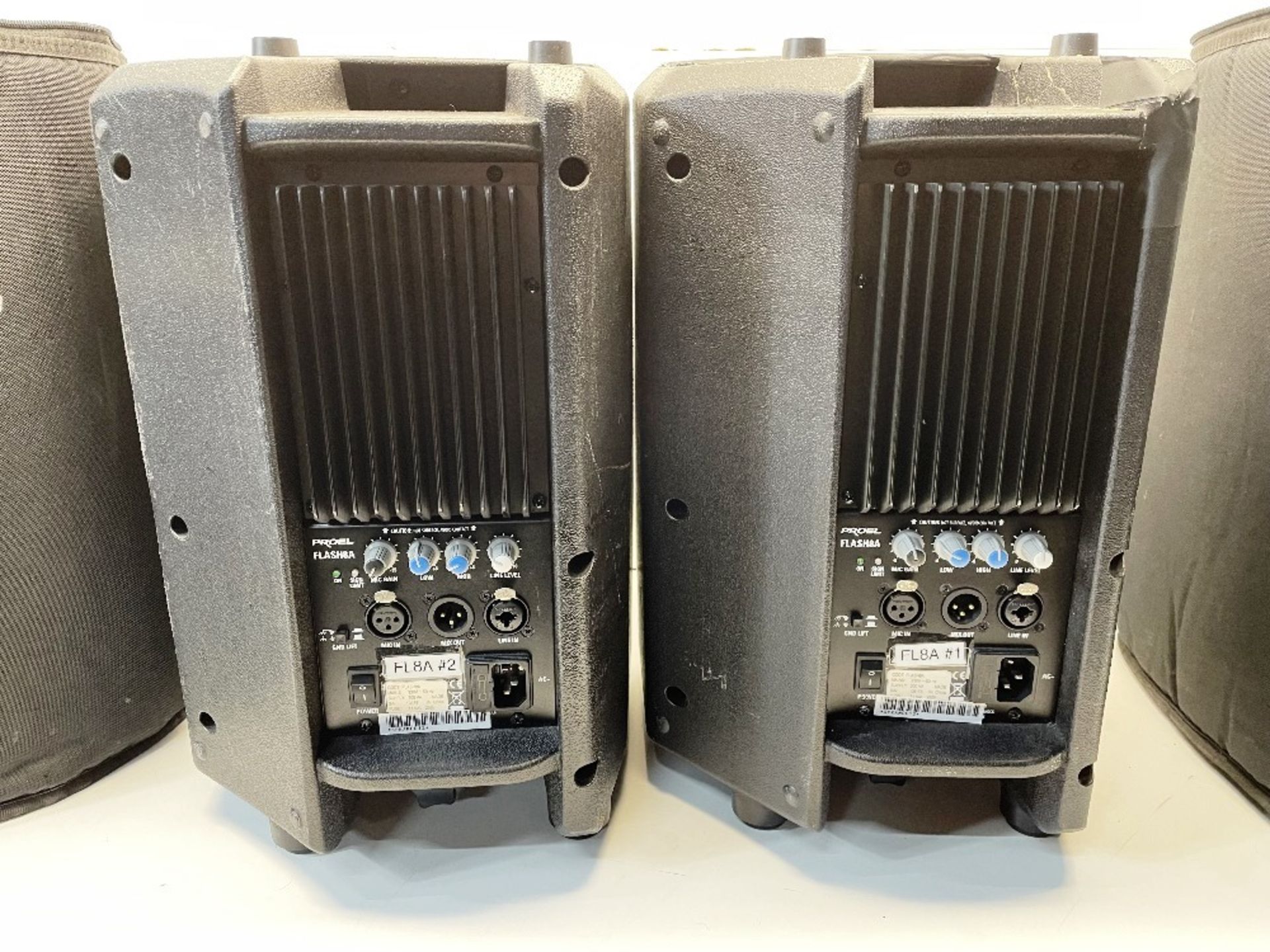 2 x Proel Flash 8A Speakers w/ Protective Carry Cases - Image 4 of 8