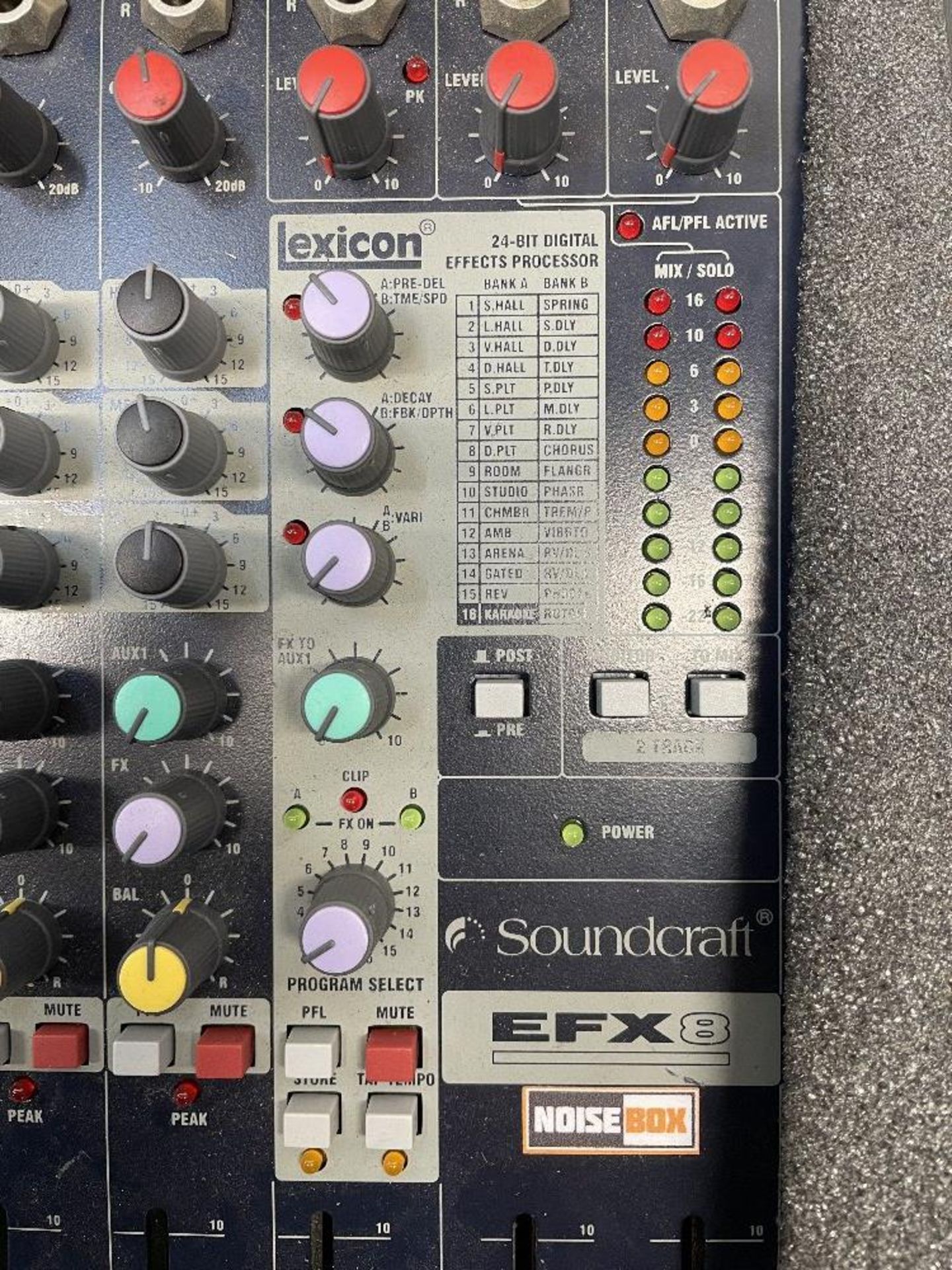 Soundcraft EFX8 Mixer w/ Lexicon FX & Flight Case - Image 4 of 8