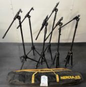 6 x Beyerdynamic Boom Mic Stands w/ Carry Case