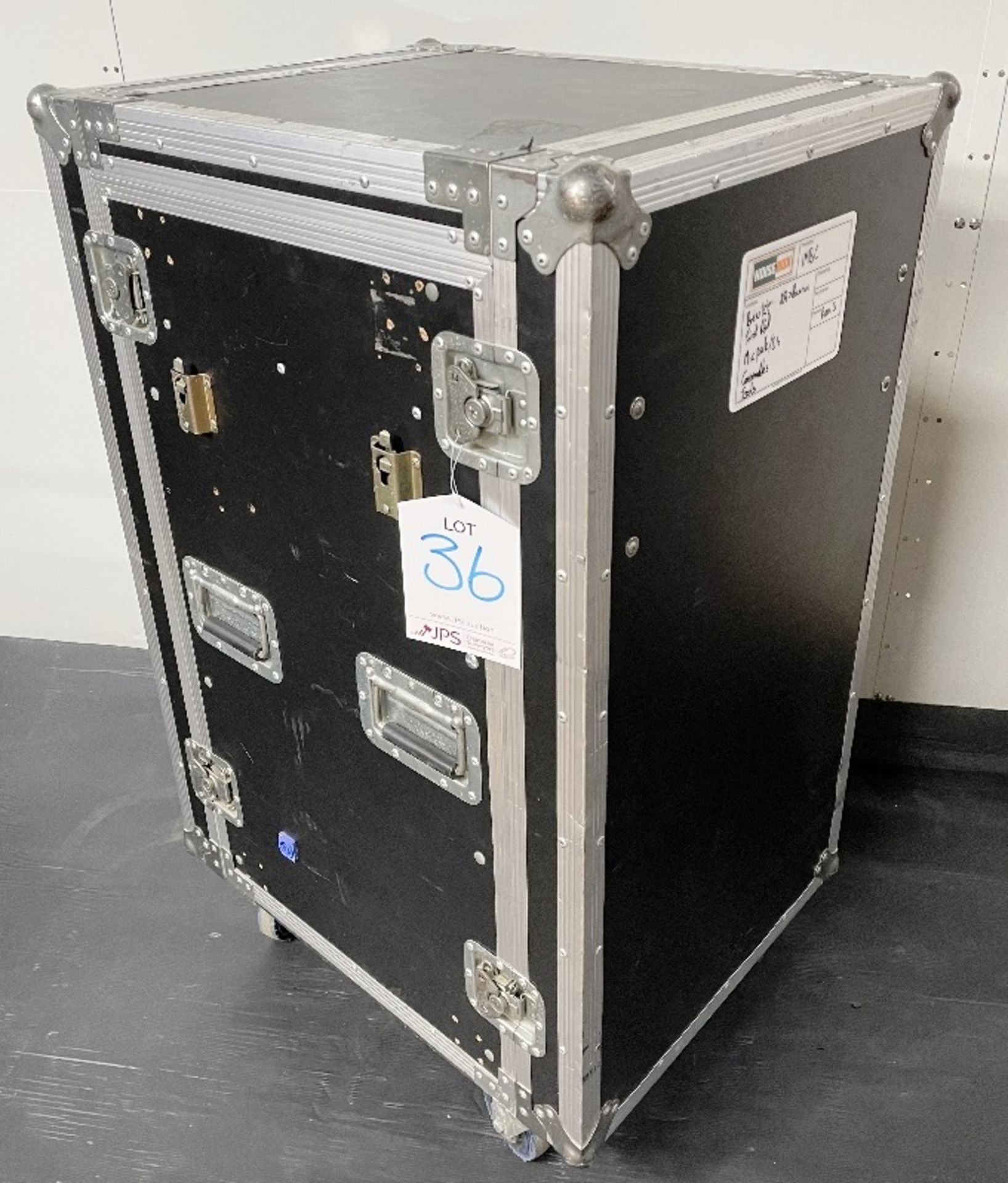 Mobile Customised Flight Case w/ Internal Mounting Frame, 5 x Drawer Units, Desk End Panels - Image 9 of 9