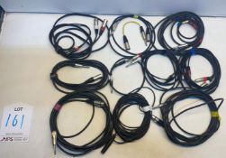 40 x Various Length DMX/XLR to Jack Microphone Cables