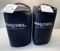 2 x Proel Flash 8A Speakers w/ Protective Carry Cases