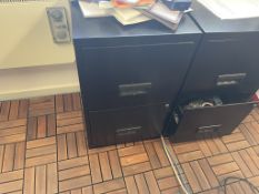 2x 2 Door Vertical Steel Filing Cabinets