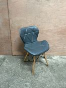 Faux-Leather Grey Desk Chair