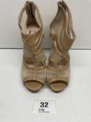 Pre-Owned Lucy Choi Mesh Peep Toe Ankle Boots | Eur 40