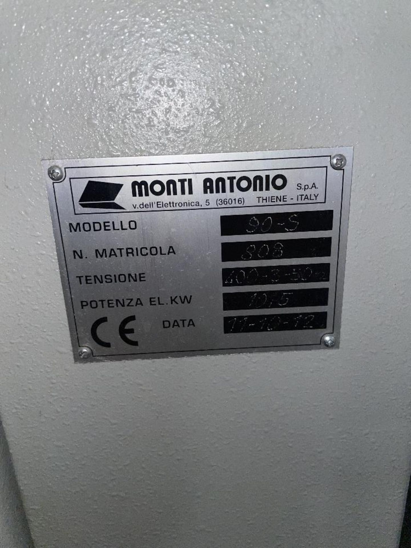 Monti Antonio 90-S Hydraulic Heat Press | YOM: 2012 - Image 8 of 9