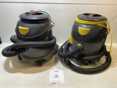 2 x Karcher T 10/1 Dry Vacuum Cleaners