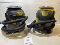 2 x Karcher T 10/1 Dry Vacuum Cleaners