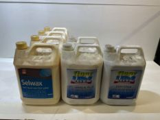 7 x Various 5L Bottles of Floor Polish